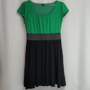 Maurices green and black work dress